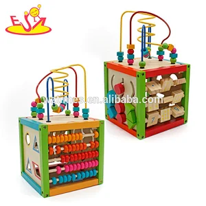 New hottest educational toys wooden activity cube for kids gifts W11B084