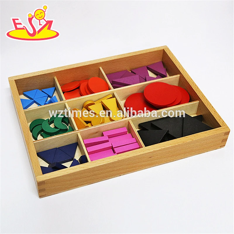 2018 New design educational blocks wooden montessori toddler materials W12F016