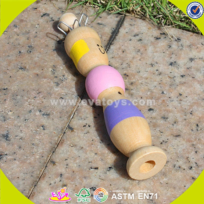 wholesale Kids Educational easy knit wool toy,DIY Knitting Wool Funny Soft toy, Novelty wool Wooden knit wool toy W11E042