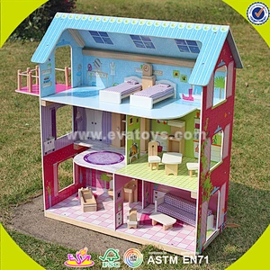 wholesale loving wooden dollhouse toy for kids W06A104
