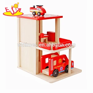 Wholesale cheap children wooden parking toy for selling W04B030