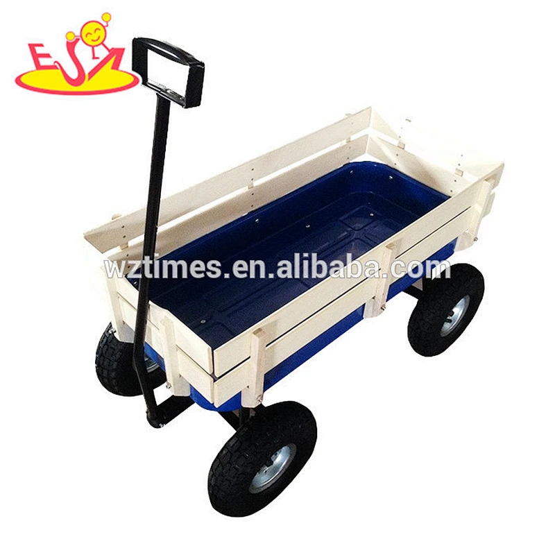 Wholesale early learning kids wooden carriage stroller top fashion baby wooden carriage stroller W16A029