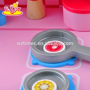 2018 wholesale funny baby wooden play kitchen set role play kids wooden play kitchen set for sale W10C207