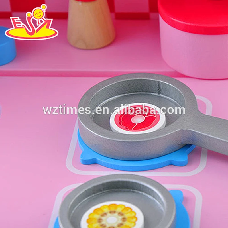 2018 wholesale funny baby wooden play kitchen set role play kids wooden play kitchen set for sale W10C207