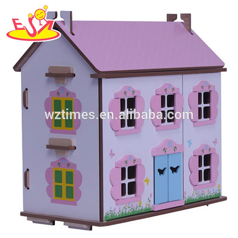 wholesale cheap baby wooden toy house role play children wooden toy house W06A130