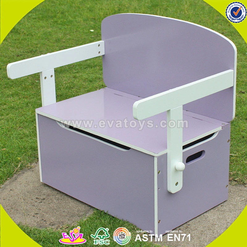 wholesale baby wooden storage box chair cheap kids wooden storage box chair popular children wooden storage box W08G017A