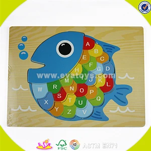 Wholesale cute wooden numbers clock jigsaw toy educational wooden numbers clock jigsaw useful preschool baby puzzle W14B040