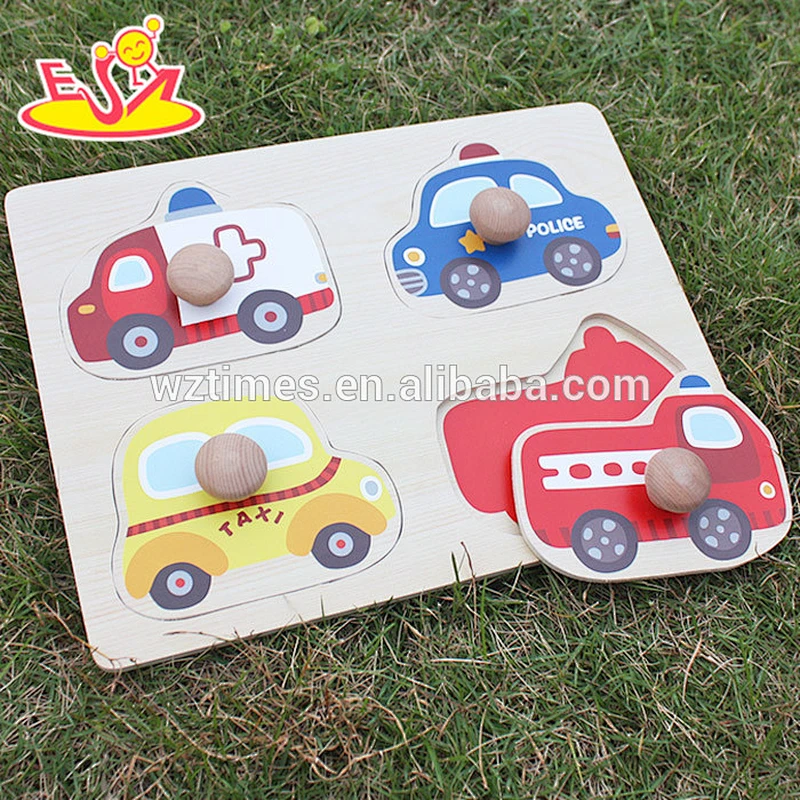 wholesale most popular wooden 3d car puzzle hot sale wooden 3d car puzzle for children W14M089