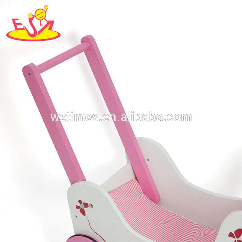 New hottest baby push along toys wooden dolls pram for for children 3+ W16E085