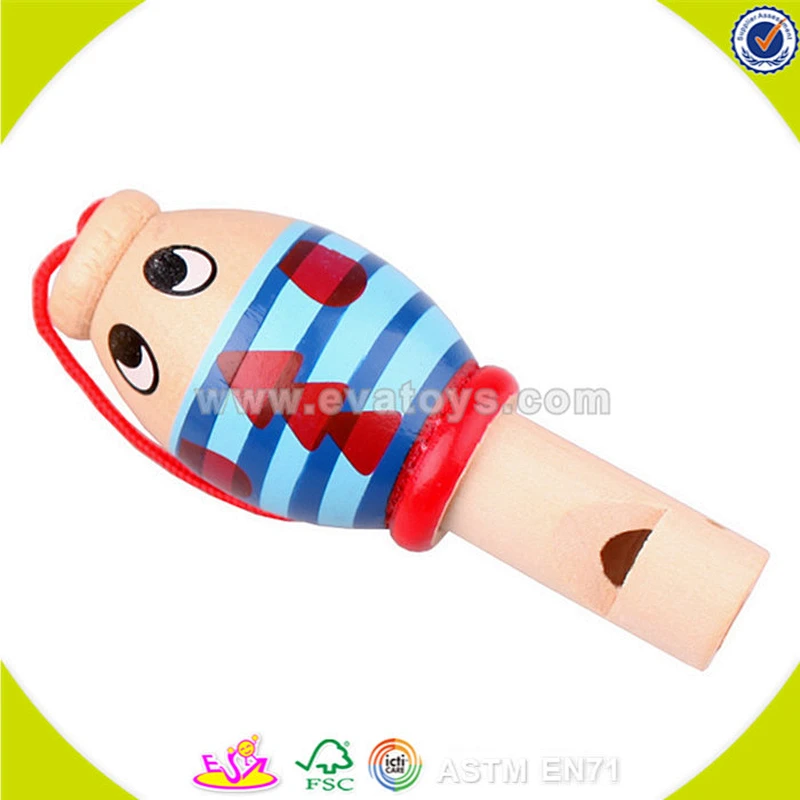 New Wooden colorful Whistle popular Wooden Whistle with factory price W07D006