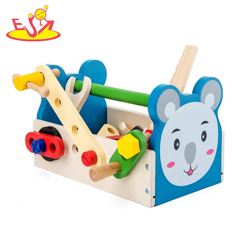 New design cartoon style educational wooden toy tool bench for kids W03D129
