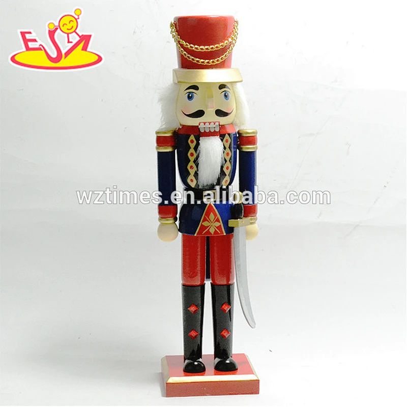Wholesale christmas gift wooden baby nutcracker toy for decoration W02A192
