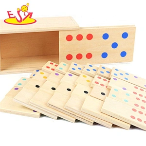 2019 Top sale educational kids wooden dominoes game with customize W15A079