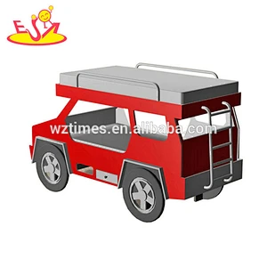 Wholesale wonderful wooden car bunk household off-road vehicle design car bed for baby W08A085