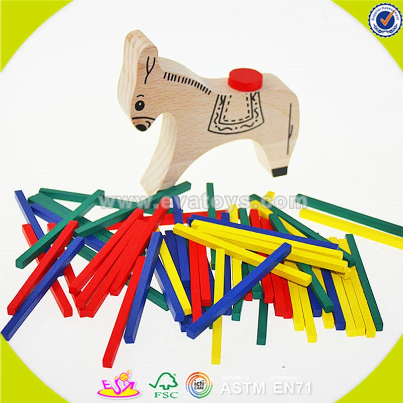 wholesale colorful funny wooden balance toy for kids,horse design children wooden balance toy,best wooden balance toy W13D075