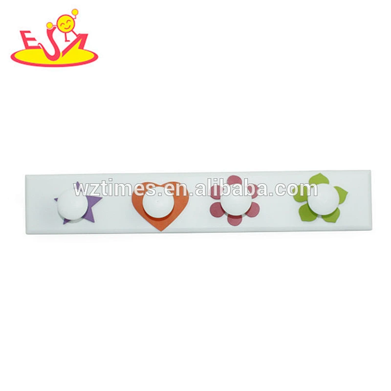 wholesale attractive wooden stable quality clothes hook for kids W09B033