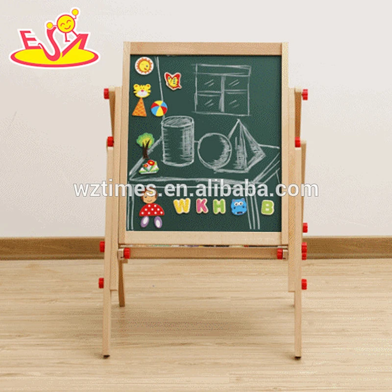 2018 wholesale new products kids wooden blackboard easel best sale children wooden blackboard easel W12B107