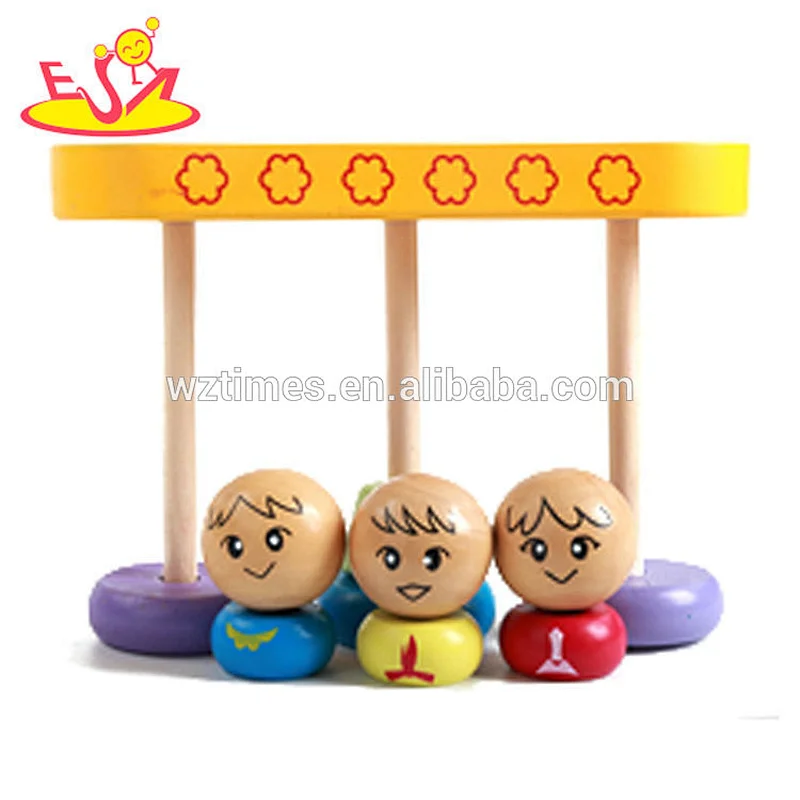 2018 Großhandel Früherziehung Puzzle Spielzeug aus Holz Stapeln Spielzeug für Kinder W13D175