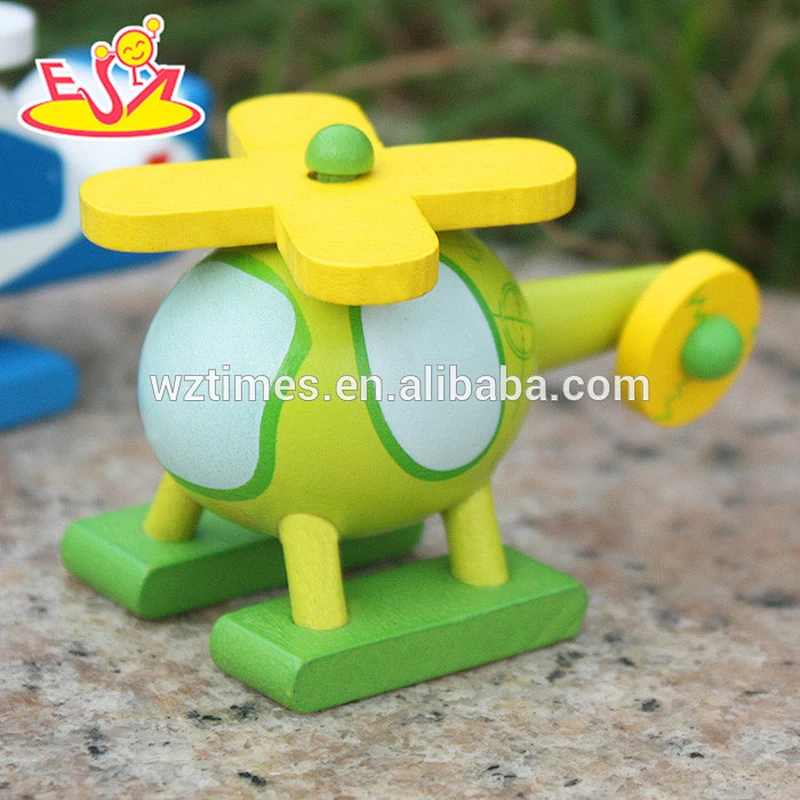 wholesale cartoon wooden airplane toy for kids W04A188