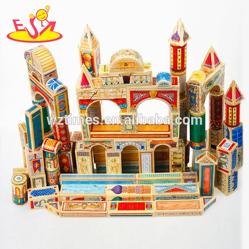 2018 wholesale kids wood building blocks toys fashion children wood building blocks toys W13A092