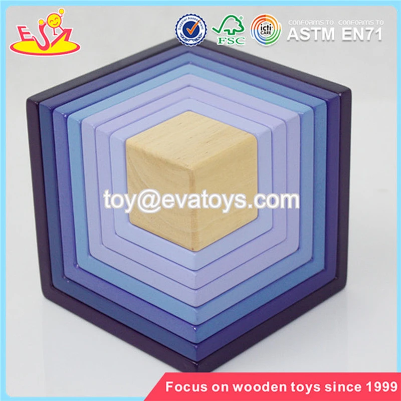 Wholesale interesting wooden bricks puzzle toy educational kids wooden bricks puzzle game W02A003