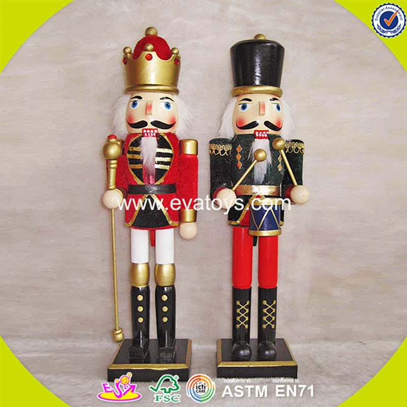 Wholesale decoration kids wooden nutcracker with high quality W02A011