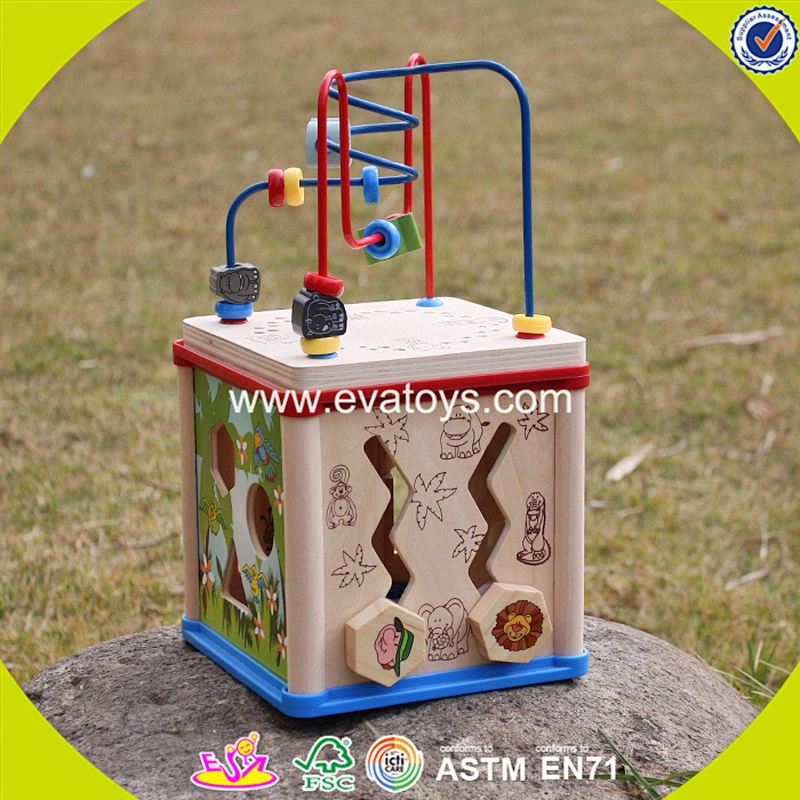 2018 New design wooden beads game cube wooden beads game mini wooden beads game W11B132