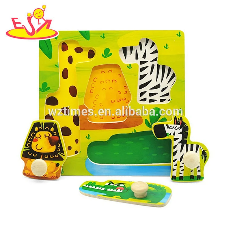 Wholesale wonderful wooden toy animal peg puzzle for 18 months old baby W14M140