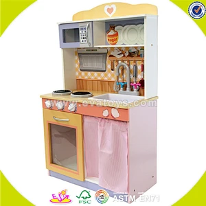 wholesale cute wooden pretend kitchen toy, fashion kids wooden kitchen toy, interesting children wooden kitchen toy W10C141