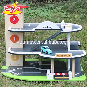 2018 best sale kids wooden parking lot toy W04B028