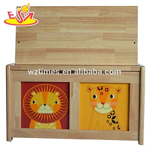 wholesale high quality cartoon baby wooden storage box most popular children wooden storage box W08C137