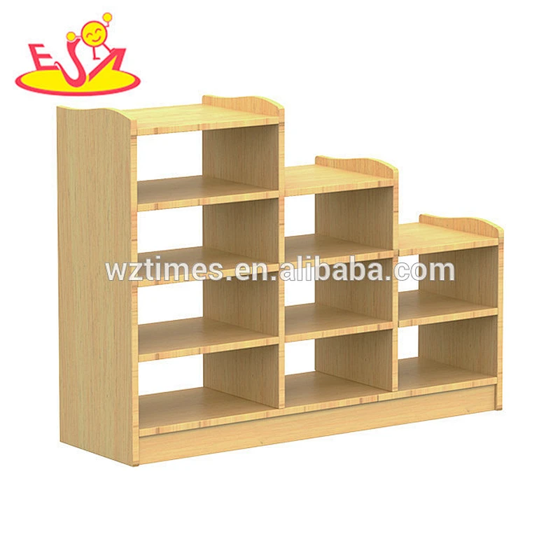 wholesale Handmade multi-function kindergarten children furniture wooden toy storage ideas W08C179