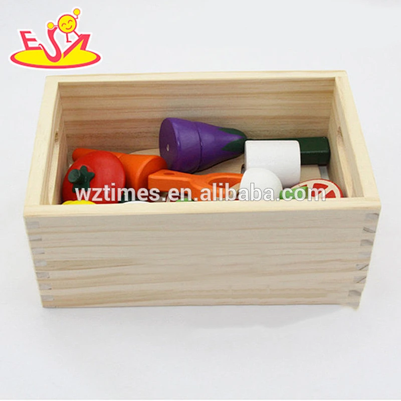 Wholesale interesting wooden cutting vegetables toy for children W10B123