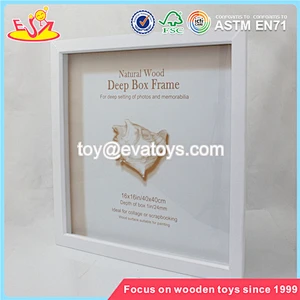 Wholesale great kids wooden white picture frame best selling wooden white picture frame W09A007