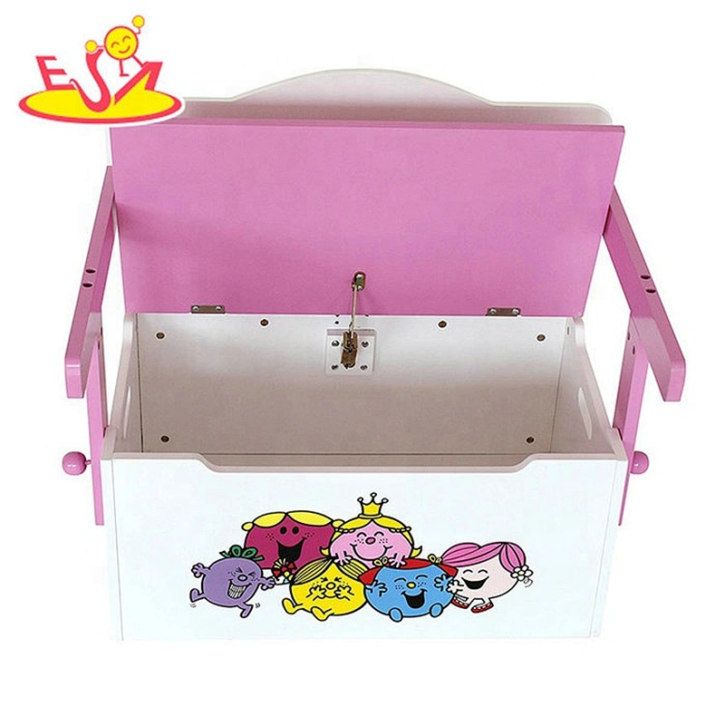 High quality small wooden toy box bench for children W08C279
