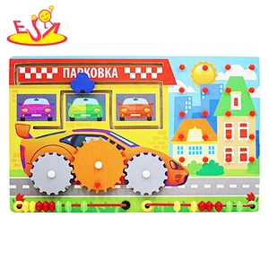 2019 New fashion multi function wooden kids activity board for sale W11H069