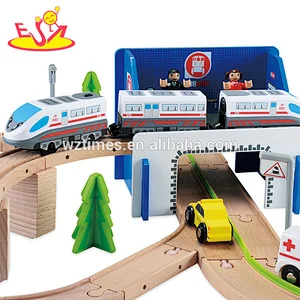 Wholesale personal 149 pcs wooden train tracks toy for baby W04C082