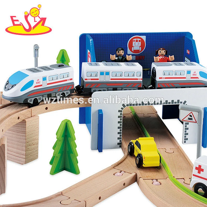 Wholesale personal 149 pcs wooden train tracks toy for baby W04C082