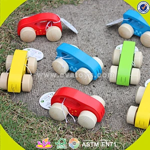 wholesale multi color wooden mini car toy for kids W04A142