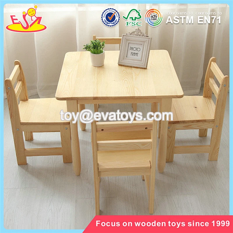 Wholesale wonderful useful wooden primary school table chairs for kids W08G231