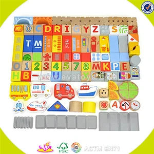 wholesale top quality wooden building blocks toy nice colorful toddler wooden building blocks toy for practical ability W13A074