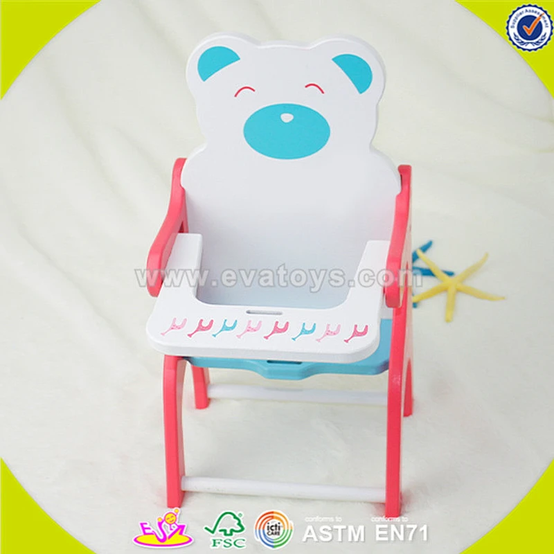 wholesale baby toy wooden doll chair cheap kids toy wooden doll chair fashion children toy wooden doll chair W06B031