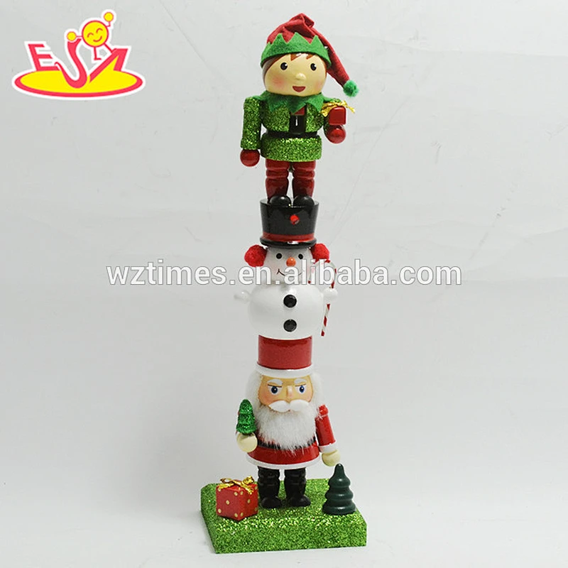 Wholesale customize wooden soldier nutcracker ornament toy as baby's gift W02A206