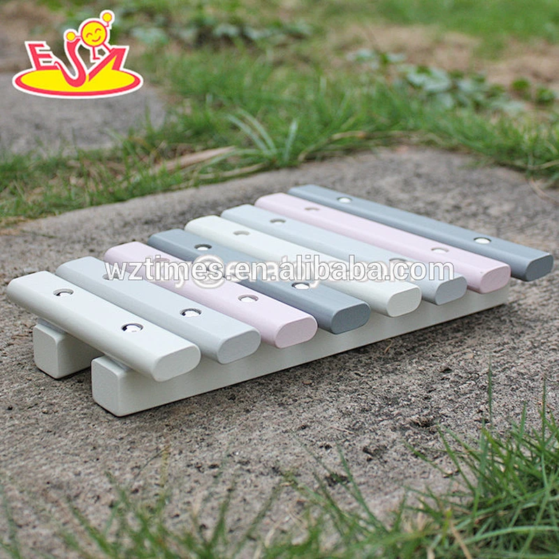 Wholesale hottest multi function baby wooden musical pull cart toy 8 tones xylophone for sale W07C024