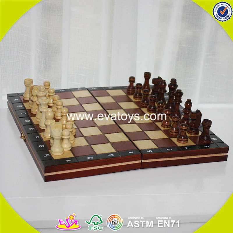 wholesale baby hot sale wooden chess toy top quality wooden chess toy game funny children desktop game W11A017
