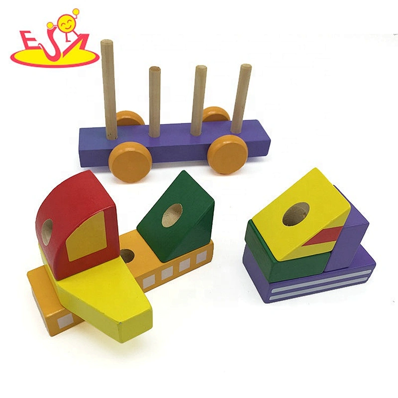 New arrival educational stacking wooden toy blocks for baby W13D224