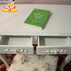 2018 New design high quality wooden bedroom table and chair set, new design wooden bedroom table and chair set W08G189