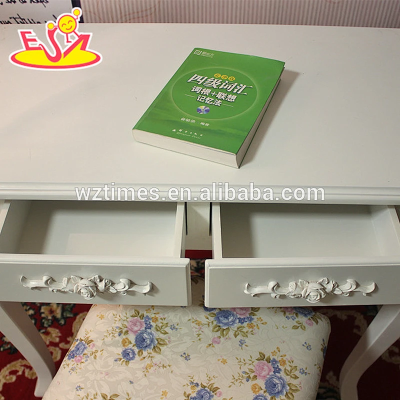 2018 New design high quality wooden bedroom table and chair set, new design wooden bedroom table and chair set W08G189