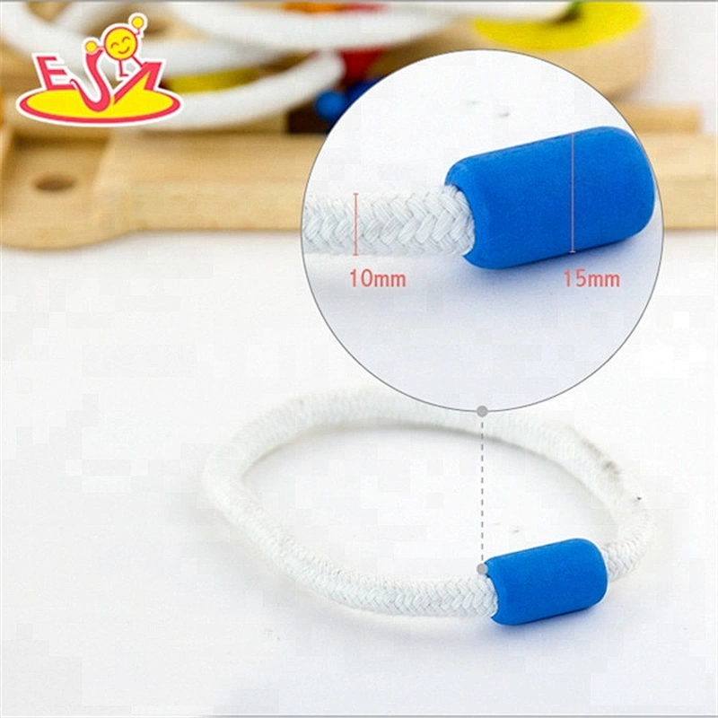 Wholesale outdoor garden game baby wooden ring toss toy funny kids wooden ring toss game W01A007