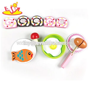 2018 Wholesale porcelain ice cream model toys wooden kids pretend play toy with CE W10B221